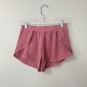 Women's Lulus Pink Flowy Shorts (S)